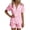 C367 Pink, variant on CONZONE Womens Pajamas Set Solid Color Short Sleeve Lace Up Tops and Shorts Loungewear Soft 2 Piece Pjs Set for Women