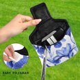 thumbnail image 4 of Haosy Elegant Blue Iris Flowers Golf Mallet Putter Cover Strong Magnetic Leather Golf Club Headcover Closure, 4 of 7