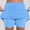 Light Blue, variant on BRGZLK Women's Yoga Pants Striped Mini Skorts Plus Size Cute Elastic High Waist Skort Summer Wide Leg Short Skirt with Pockets