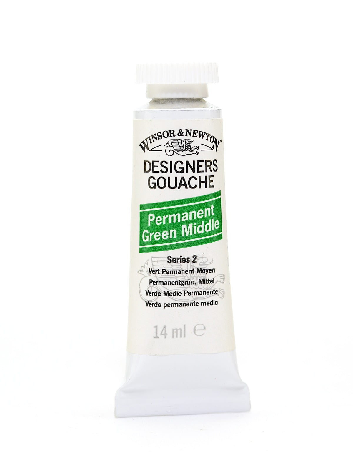 Designers' Gouache permanent green middle, 14 ml, 484 (pack of 2)