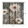 thumbnail image 5 of Waterproof Cute Boho Daisy Shower Curtain 72x72 Inch Boho Style Polyester Unique Shower Curtain for Bathroom Hotel Home Decor with 12 Plastic Hooks, 5 of 5