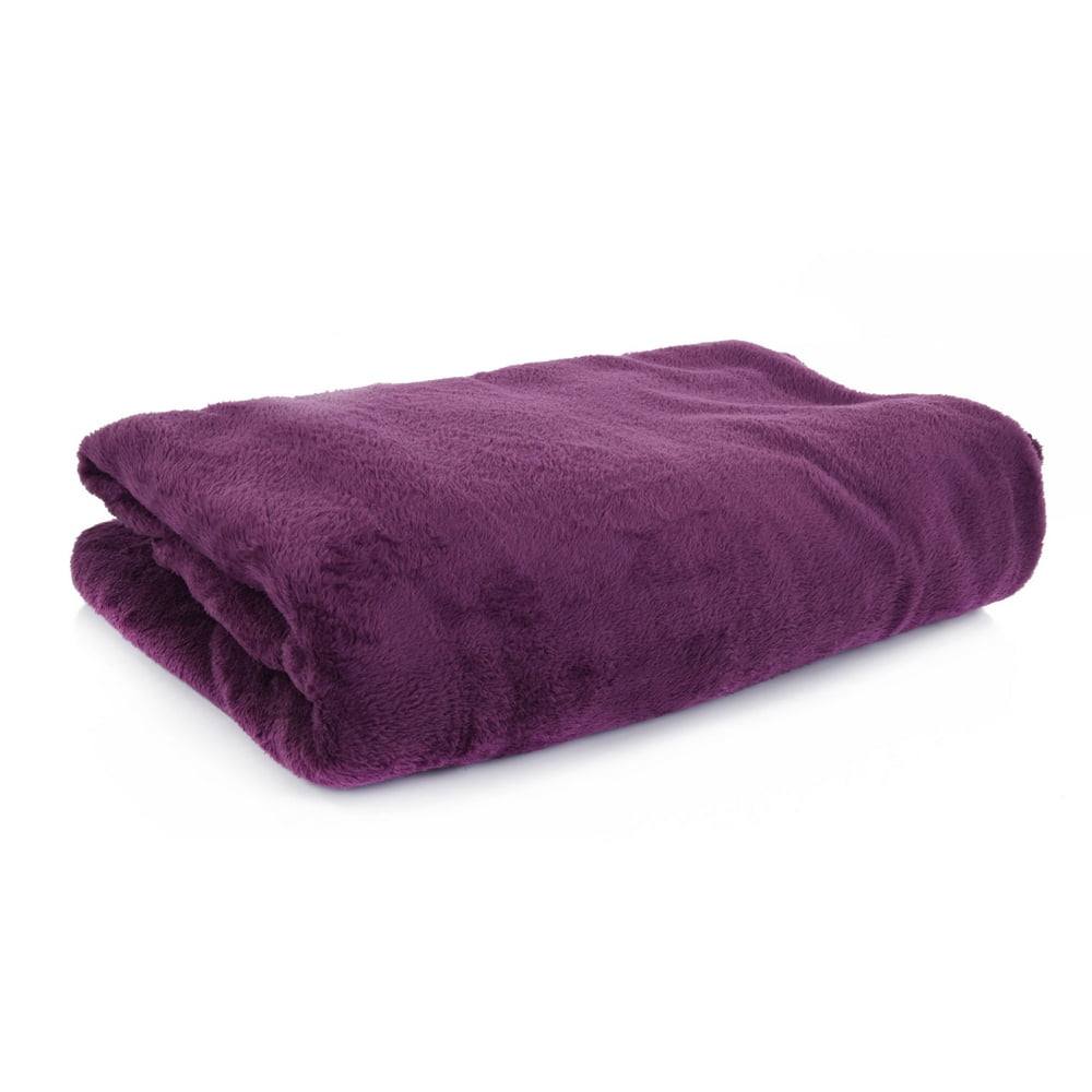 Mintra Home Blanket (07424) Super Soft, 100 Polyester (Purple, 87in x 108in (XXL)) Walmart