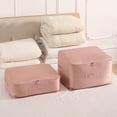 thumbnail image 3 of Self Compression Packing Cubes For Space-saving, Quilt Clothing Moving Storage Bag, Large Luggage Self Compression Organizer Packing Storage Tote, Self Compress Up To 40% Space(Pink, XL), 3 of 7