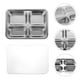 thumbnail image 5 of EeaseMX Bandeja rectangular de acero inoxidable con 4 compartimentos para servir alimentos, 5 of 8