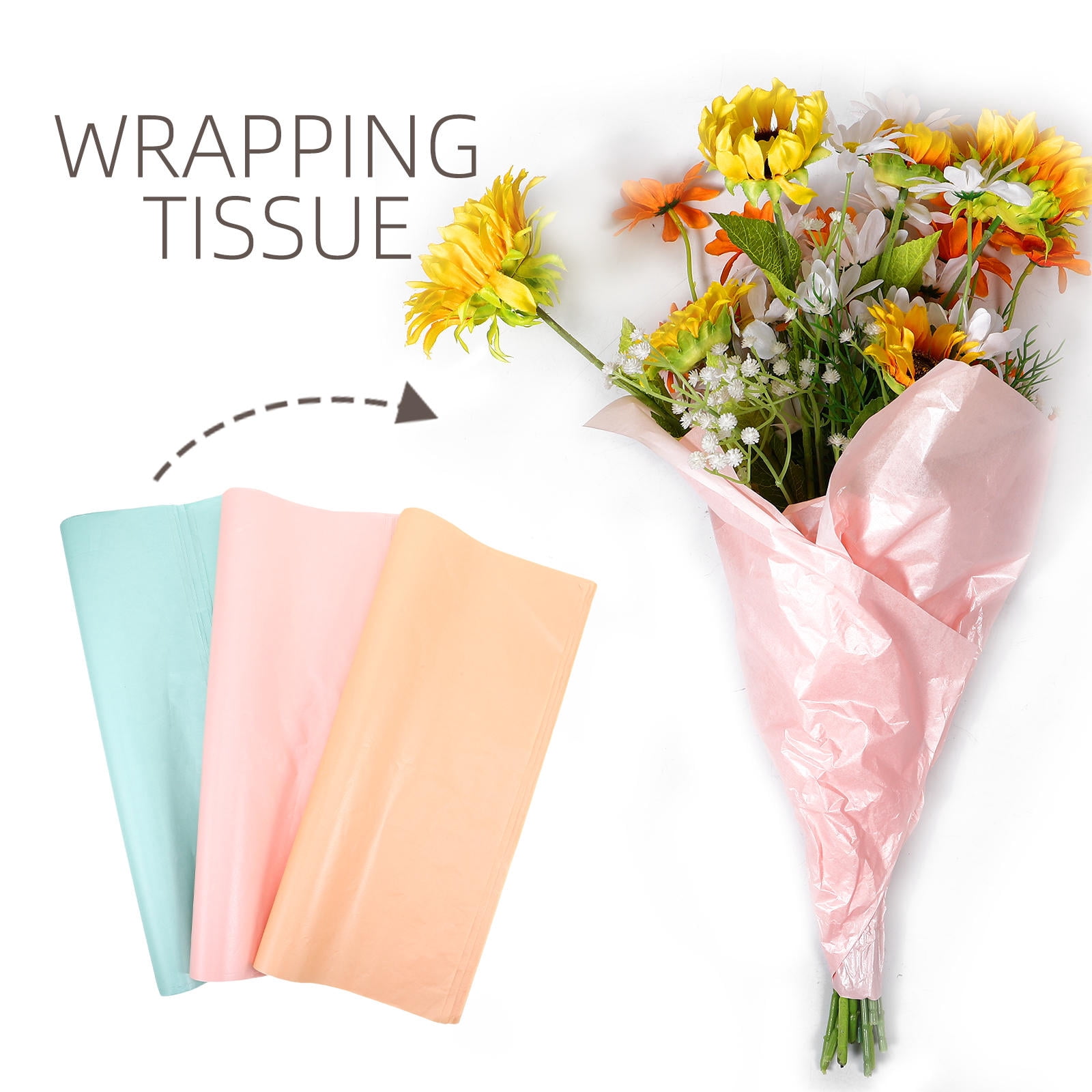 COMPUKAS 60pcs Iridescent Tissue Paper For Festive Celebrations Assorted Color Luxurious Style