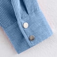 thumbnail image 6 of VSSSJ Women's Corduroy Jacket Full Zip Up Long Sleeve Collared Casual Lightweight Fall Winter Jackets Coat Outerwear with Pockets Sky Blue XS, 6 of 8