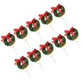 thumbnail image 2 of 10 Uds Mini coronas navideñas, adornos navideños para cupcakes, decoración del hogar para ventana, fiesta Estilo D, 2 of 10