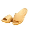 thumbnail image 2 of Zpanxa Slippers for Women Unisex Soft Indoor Home Thick Soled Mute Couple Womans Non Slip Pillows Slippers Flip Flops for Women Yellow 36-37, 2 of 5