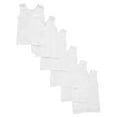 thumbnail image 2 of Bambini Unisex Baby 6-Pack Tank Tops - white, 6 - 12 months/14-18 lbs (Newborn), 2 of 4