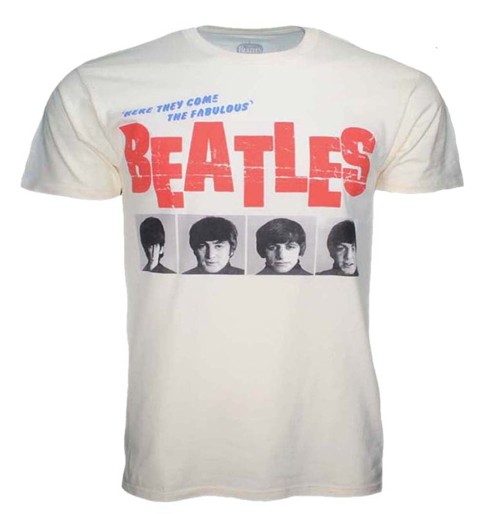 Beatles Help Circle Cream T Shirt New Official Adult Band Merch 