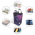thumbnail image 3 of DouZhe 50L Rectangular Laundry Basket, Purple Fractal Spiral Design Prints Waterproof Foldable Laundry Hamper with Aluminum Handles, 3 of 6