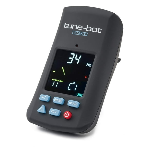 Tune-bot Studio TBS-001 Digital Drum Tuner Clip-On Tuner for Acoustic Drum Kits, Precision Drum Tuning with Save & Recall Function