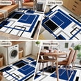 thumbnail image 6 of Abstract Lines Art Washable Area Rugs 4'x6', Black Blue Geometric Modern Stripe Low Pile Throw Living Room Rug Non-Slip Sturdy Edge Binding Carpet for Indoor Entryway Bedside Kitchen, 6 of 9