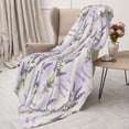 thumbnail image 3 of Sikiie Lavender Flowers Cozy Flannel Fleece Throw Blanket: Lightweight & Thick for All Seasons - Perfect for Women, Men, & Kids"60"x50", 3 of 6