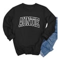 thumbnail image 2 of Women's Sweatshirts 2025 Auntie Sweatshirt Long Sleeve Crewneck Oversized Pullover Tops Sweatshirt for Women, 2 of 5