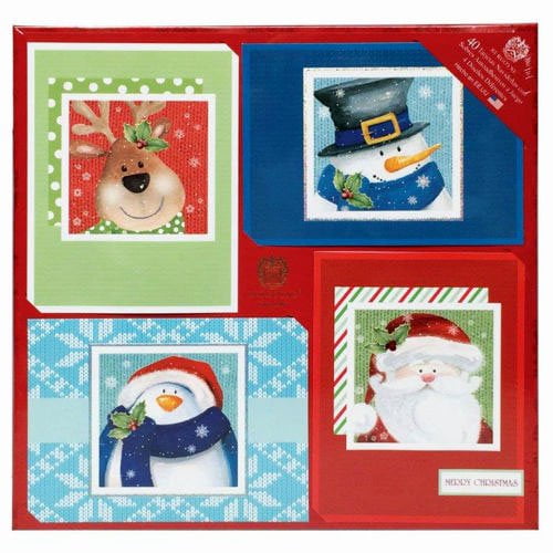 burgoyne 40 christmas cards wmatching self seal envelopes 10 each santa santa envelopes