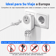 thumbnail image 5 of Adaptador De Enchufe Europeo De Viaje Adaptador De Clavija Eo Safe Imports Blanco, 5 of 5