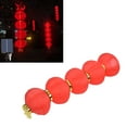thumbnail image 3 of Farol de tela decorativo, cadena de luces LED de 10 pulgadas y 5 cuerdas, farol solar LED rojo, valor excepcional, 3 of 12