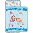 thumbnail image 2 of Everyday Kids Toddler Nap Mat with Pillow - Underwater Mermaids, 2 of 7