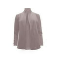 thumbnail image 4 of Clearance Items Women's Blazers & Suit Jackets Women's Autumn Solid Color Flip Tie Button Long Sleeved Suit Jacket, 4 of 4