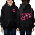 thumbnail image 2 of Wancir Pink Graphic Hoodie For Women 2024 Cute Preppy Sweatshirt Long Sleeve Drawstring Pullover Tops With Pockets 1-14T, 2 of 4
