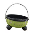 thumbnail image 1 of Cuenco decorativo para servir frutas con asa, a prueba de polvo, creativo, con pedestal Verde, 1 of 9