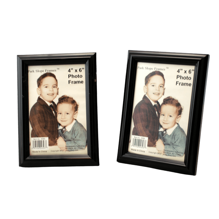 Spepla 4x6 Picture Frame Set of 2, Black Metal Frames Fits 4 by 6 Inch Photo