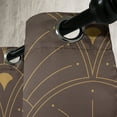 thumbnail image 3 of Ambesonne Art Deco Grommet Curtain, Dark Brown Classic Scales, 50"x60", Dark Brown Sand Brown, 3 of 5