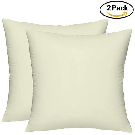 The Great American Store Brushed Microfiber Solid Beige, Euro Square Throw Pillowcases with Hidden Zippered (11