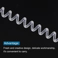 thumbnail image 4 of Unique Bargains Porte-Clés Spirale Extensible en Plastique pour Poignet, Blanc Clair, Lot de 6, 4 of 5