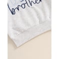 thumbnail image 4 of RUINIXCW Toddler Baby Boy Sweatshirts Big Brother Matching Outfit Little Boy Kids Letter Long Sleeve Crewneck Pullovers Spring Fall Winter Shirt Top, 4 of 8