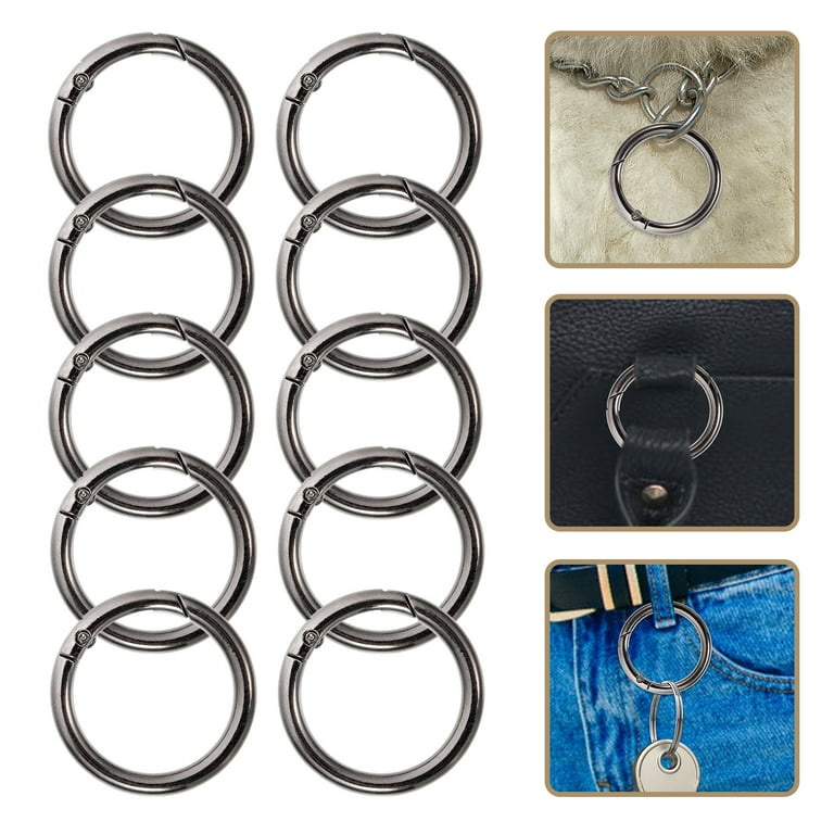 Eease 10PCS Metal Spring O Ring Keychain Clips 1.5 Inch Eease 10PCS Metal Spring O Ring Keychain Clips 1.5 Inch