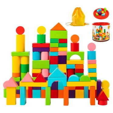 Hape Maple Wood Kids Building & Stacking Blocks, 50 Pieces - Walmart.com