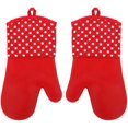 thumbnail image 1 of Guante Resistente al Calor - Guante de Cocina de Silicona, Antideslizante. Guante Ideal para Horno, Barbacoa, Juego de 2 Piezas (Rojo) kaili Sencillez, 1 of 5