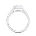 thumbnail image 2 of Empire Jewelry Women's 1.8 Ct Moissanite Ring - Asscher Cut Solitaire with Accents Engagement Ring - 14K White Gold Plated Band - Elegant Jewelry Gift for Her - Everyday Wear Diamond Ring, 2 of 3