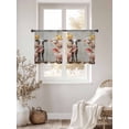 thumbnail image 2 of Farm Animal Sheer Curtains 45 inches Long 2 Panels Set Pig Sheep Cow Chicken Countryside Tiers Sheers Rod Pocket Small Window Short Curtains for Kitchen Cafe, Each 52" W x 45" L, 2 of 7