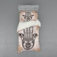 thumbnail image 1 of Ambesonne Hamsa Bedding Set 3 Pcs, Mystic Mandala Eastern, Twin, Brown and Cream, 1 of 3