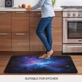 thumbnail image 5 of Blue Purple Clouds Doormat Outdoor Entrance 18"x30", Modern Abstract Stars Sky Absorb Moisture Dirt Door Mats, Non-Slip Rubber Backing Floor Mats Indoor, Low-Profile Front Door Rugs, 5 of 9