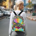 thumbnail image 7 of JIALIOU Mini Backpack Purse for Women Quilted Casual Daypack Small Travel Shoulder Bag, Colorful Turtle, 7 of 7