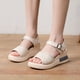 thumbnail image 1 of Zapatos de verano para mujer, sandalias informales para mujer, sandalias planas con tacón de cuña y hebilla Wmkox8yii nm10441, 1 of 7
