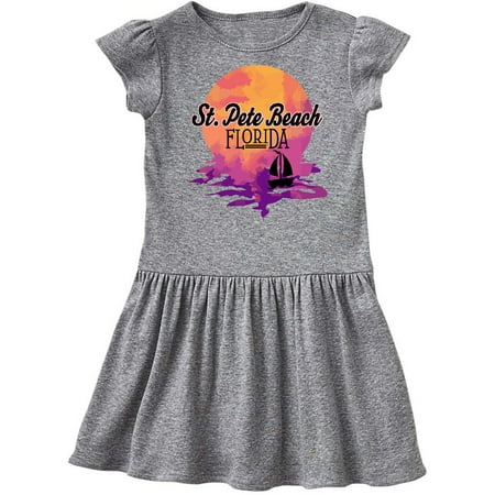 

Inktastic St. Pete Beach Florida Sunset Gift Toddler Girl Dress