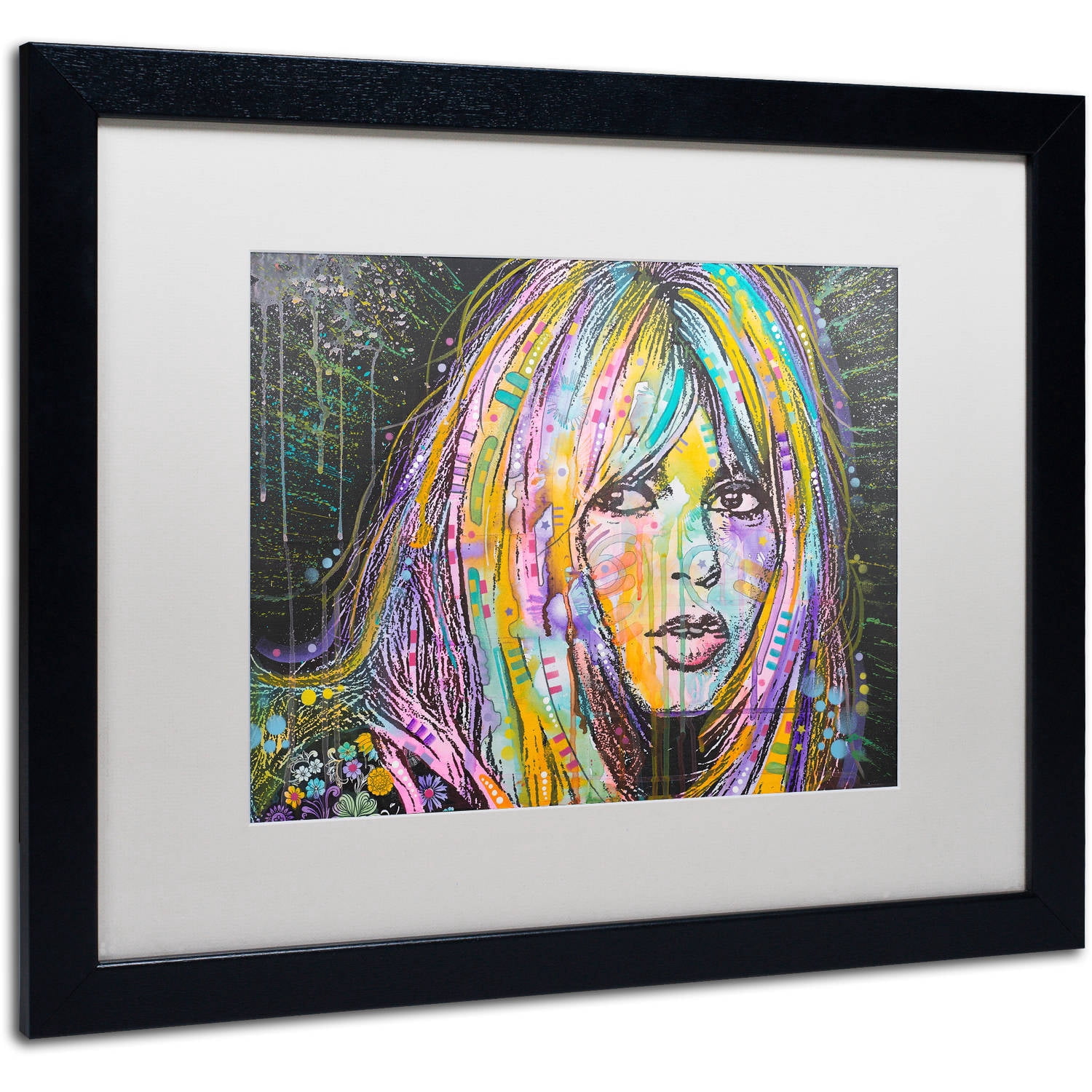 Trademark Fine Art "Bardot1" Canvas Art by Dean Russo, White Matte, Black Frame