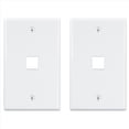 thumbnail image 2 of Paquete de 20 Placas de Pared de Conector de 1 Puerto, Placa de Pared Ethernet de Perfil Bajo Placas de Pared de Banda Única para Conector, 2 of 5