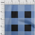 thumbnail image 1 of oneOone Viscose Chiffon Blue Fabric Gingham Check Sewing Material Print Fabric By The Yard 42 Inches Wide, 1 of 4