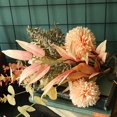thumbnail image 3 of Advancent Adorno de flores secas artificiales, ramo de flores de seda, peonía, decoración nupcial de otoño para la decoración del festival de Decoración del hogar, 3 of 6