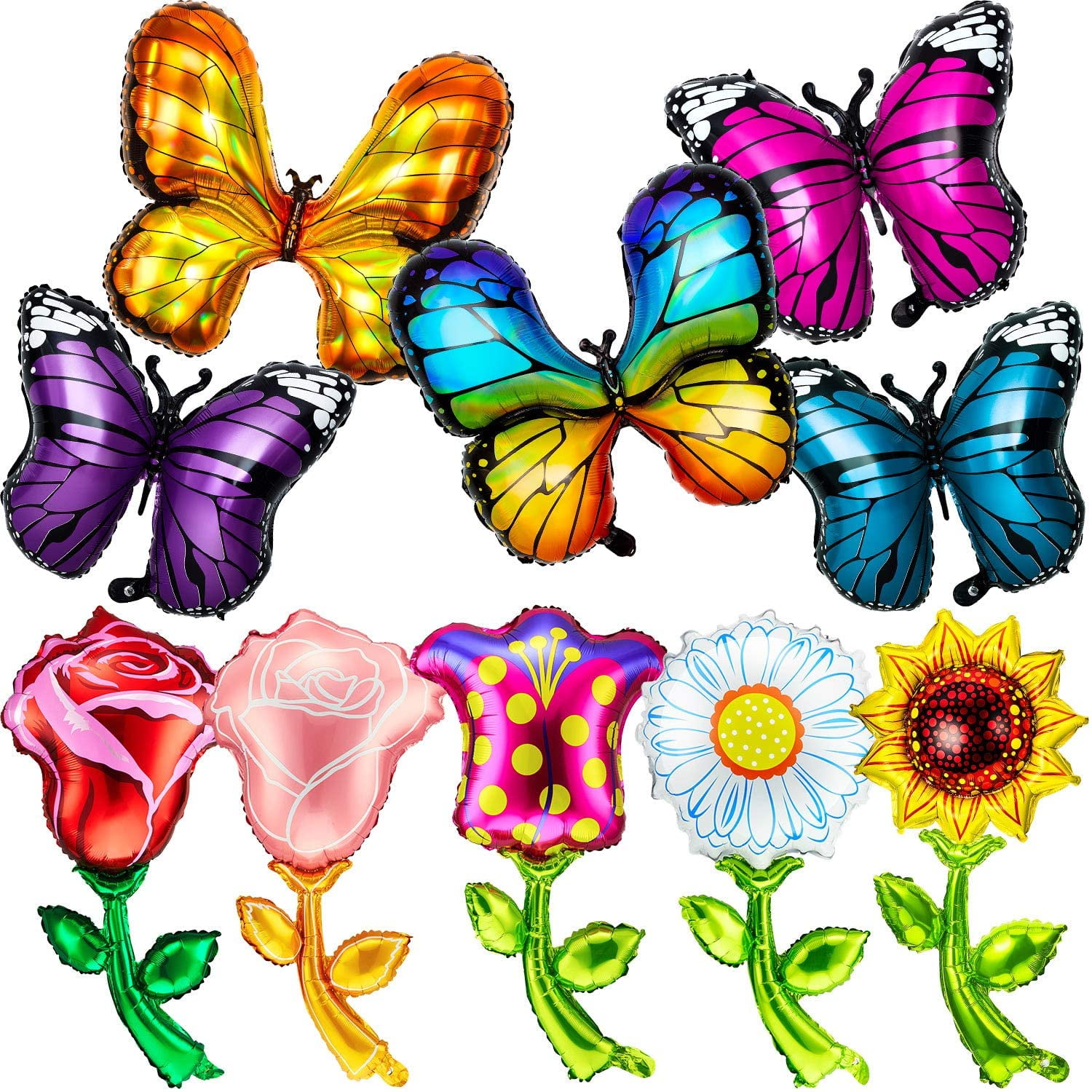 10 Pieces Mylar Flower Butterfly Balloons Colorful Butterfly Balloon and Flower Shaped Balloon Butterfly Party Balloon Spring Summer Floral Balloons for Theme Party Baby Shower Wedding Birthday | Walmart Canada 10 Pieces Mylar Flower Butterfly Balloons Colorful Butterfly Balloon and Flower Shaped Balloon Butterfly Party Balloon Spring Summer Floral Balloons for Theme Party Baby Shower Wedding Birthday | Walmart Canada