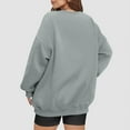 thumbnail image 6 of Dwellite Oversized Crewneck Sweatshirts Women Cute Plain Fleece Pullover Sweatshirt No Hood Casual Fall Long Sleeve Basic Tops with Pocket Light Gray 2XL, 6 of 6
