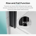 thumbnail image 2 of BARONAGE 31" W x 55" H Frameless Bathtub Shower Door, Fixed Bathtub Screen with 1/4" (6mm) Tempered Glass, 180° Rotatable Tub Glass Panel Door, Matte Black, 2 of 8