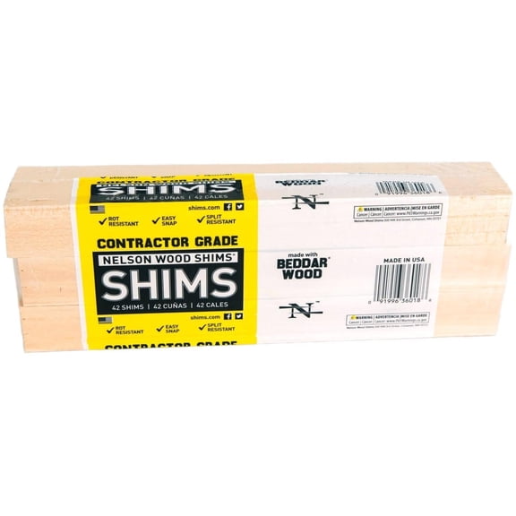 Nelson Wood Shims 12 In. L Beddar Wood Shims (42-Count) Pack of 12