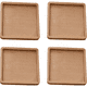 thumbnail image 1 of Posavasos de madera para bebidas, juego de posavasos de madera de acacia natural para vasos, protección de mesa para cualquier tipo de mesa, juego de 4, 1 of 5